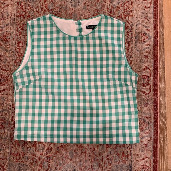 Kiel James Patrick Tops - Kiel James Patrick checkered crop top